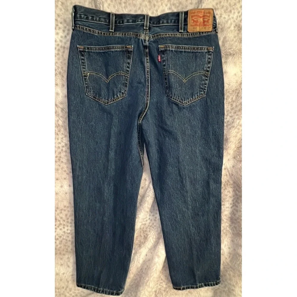 Vtg Levi's 550 Jeans Men's 38X29 Straight Relaxed Denim Blue Medium‎ Dark Wash